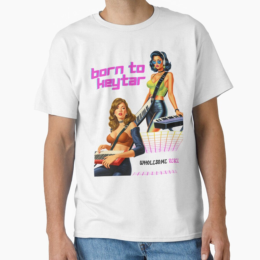 Born to Keytar 80s art by WR-Designs