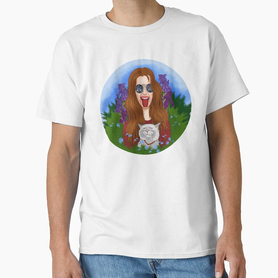 Hippie girl with a cat by KateQR