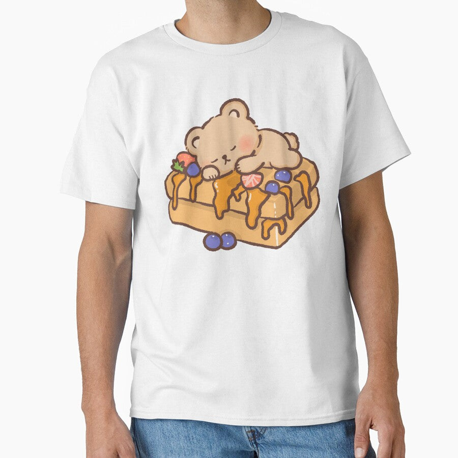 Sleeping Bear on Waffle Illustration by NadirJArt