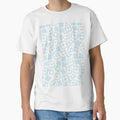 BOHO BOXY MODERN FLOWER PATTERN PASTEL BLUE by blomastudios