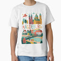 Magdeburg Germany Travel Poster | Cathedral & Cityscape Illustration | Colorful European Wall Art by Witsprings