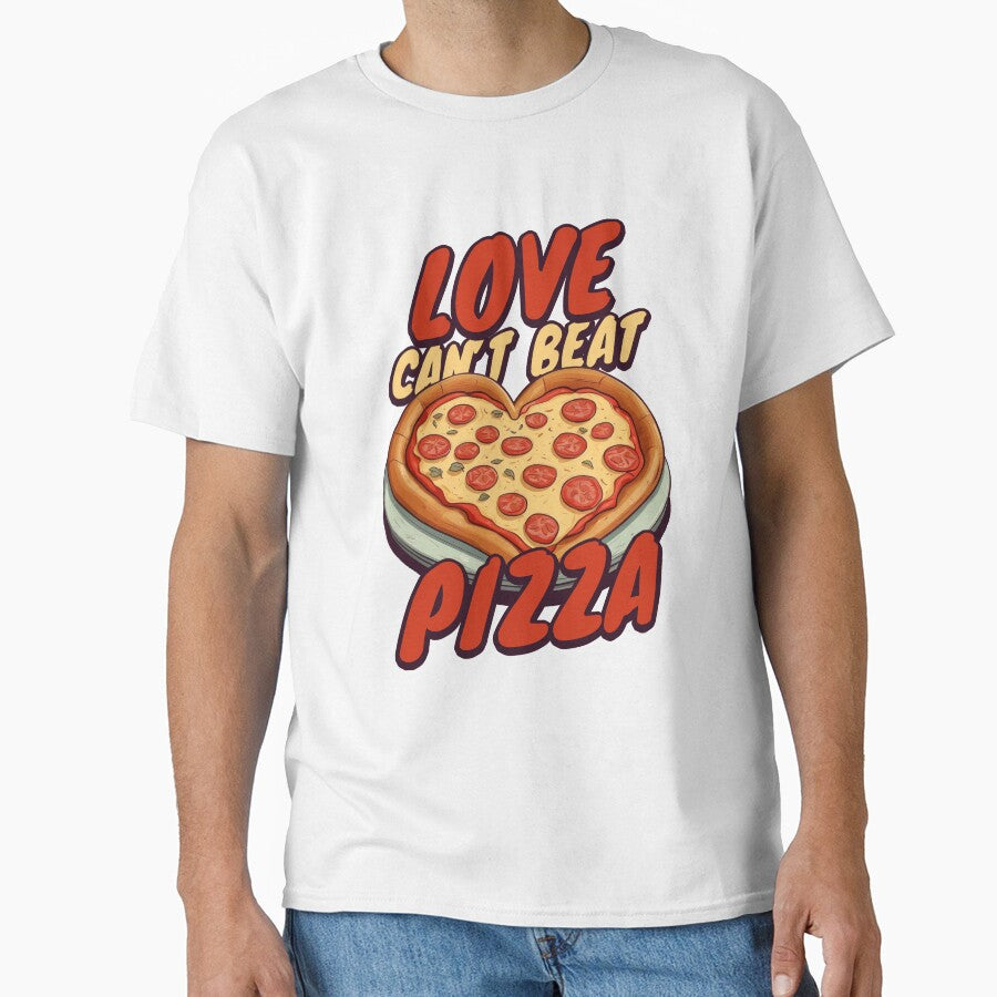 Funny Humor Pizza Lover Pizza Eater Love Can't Beat Pizza by fantasticdesign