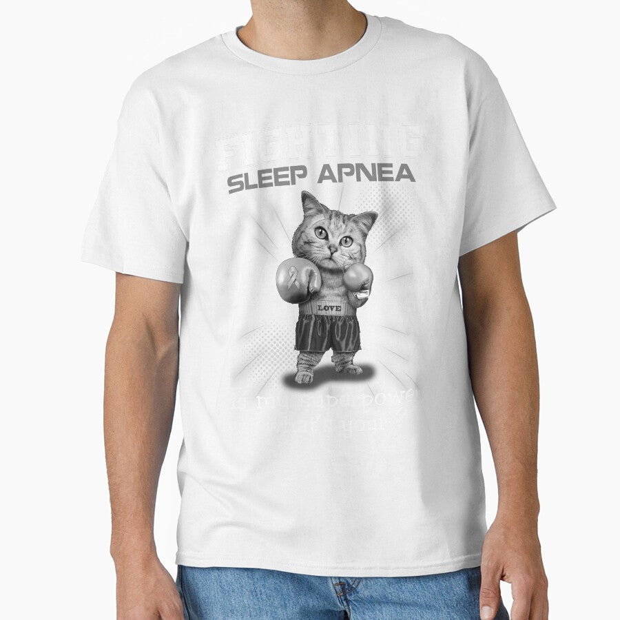 Funny Cat Fighting Sleep Apnea Is My Superpower What's Your by Kohend