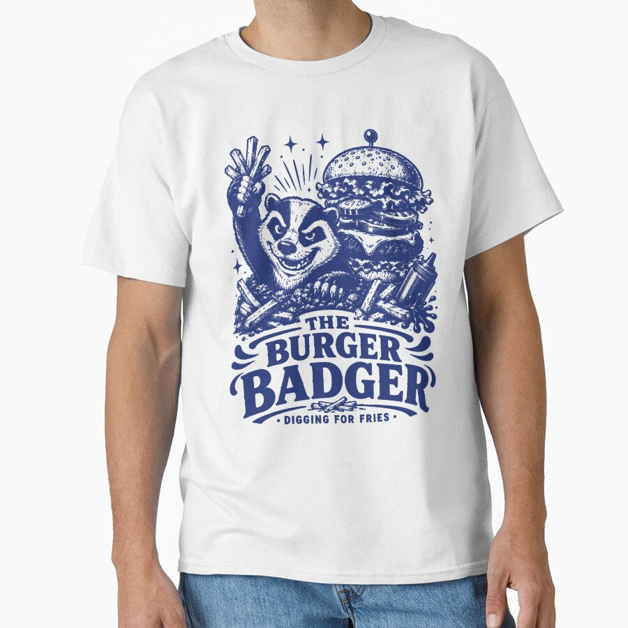 The Burger Badger Digging For Fries by 89shirts