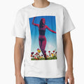 Psychedelic Girl Among Flowers, Rave, Electronic Music by ASLdesigner
