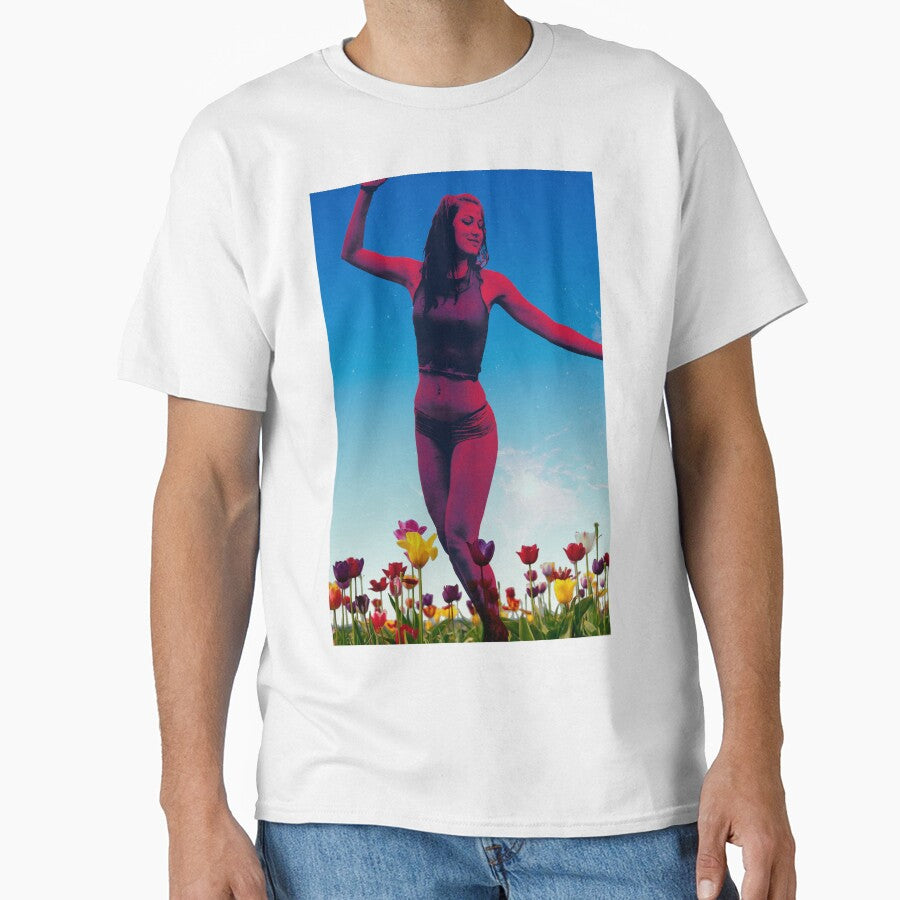 Psychedelic Girl Among Flowers, Rave, Electronic Music by ASLdesigner