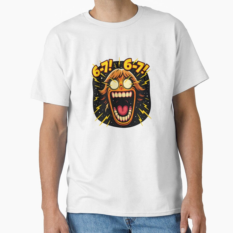 6-7 Meme Scream Face Funny Viral Internet T-Shirt by FurRealTees