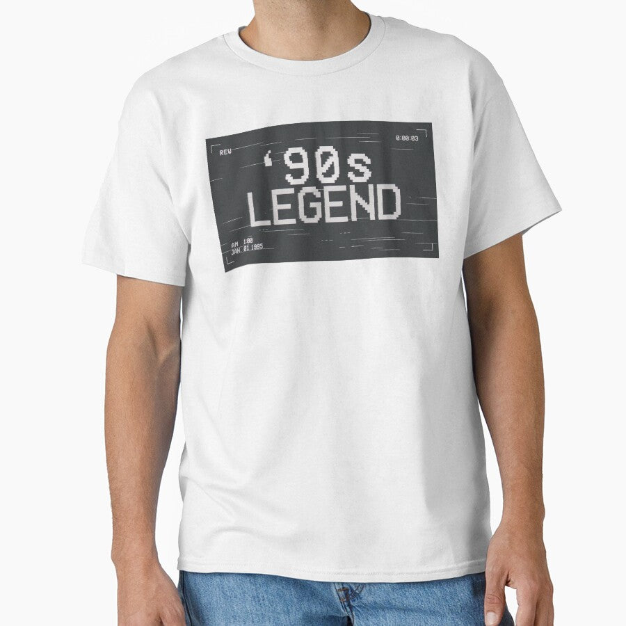 90s Legend Retro Glitch Design – Vintage 1990s Nostalgia Graphic by MEMORY-LN-Tees