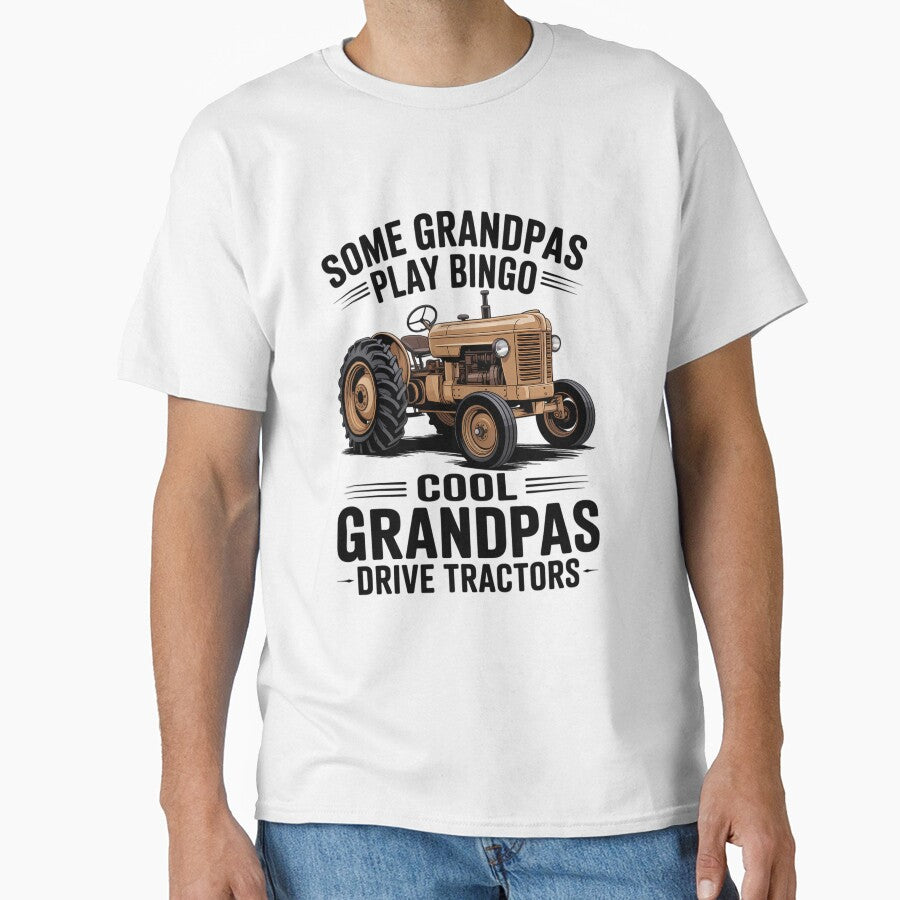 Cool Grandpas Drive Tractors Farming Farmer Father's Day by EllenJast