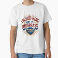 I'm Just Here to Embarrass My Wife Funny Dad Embroidered Beard Design by ArtDesignTp