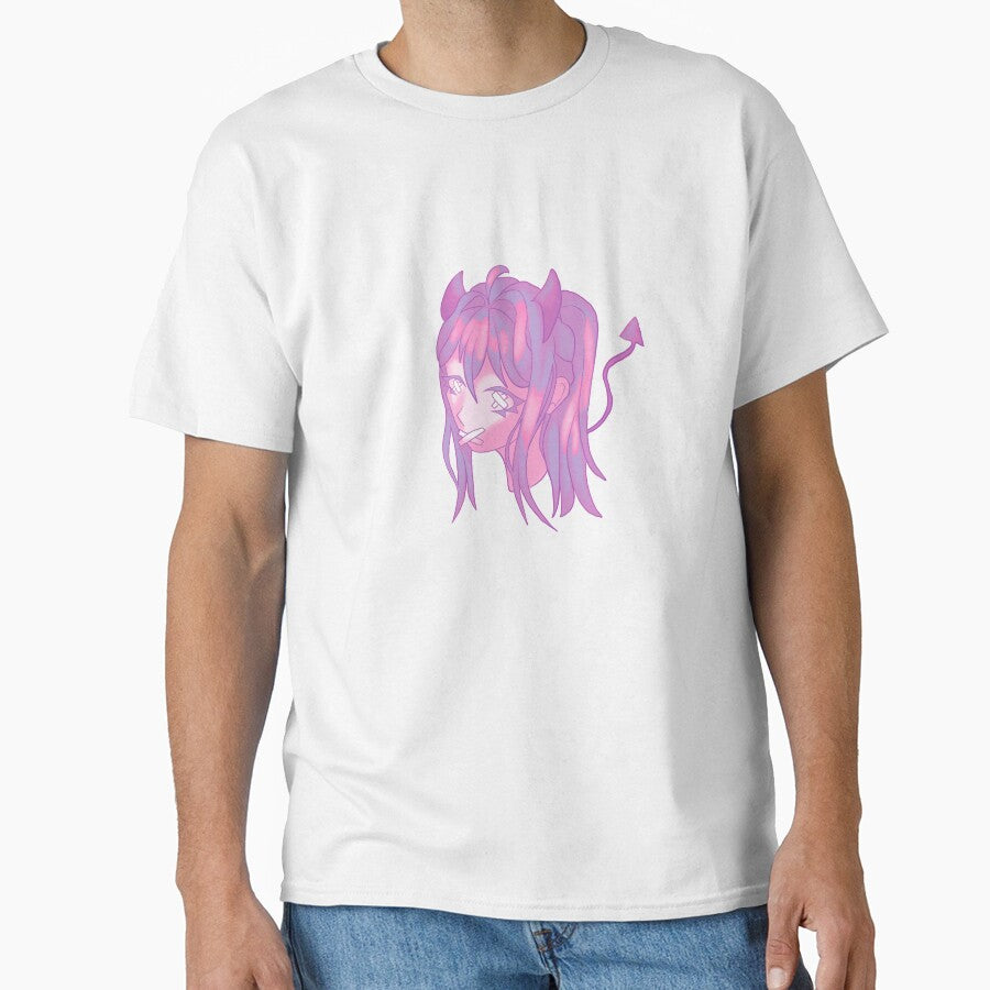Demon girl head (pastel) by DeluxicalWhimsy