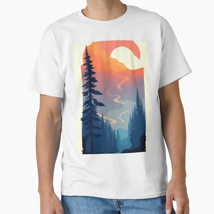 Find the Perfect Minimalist Landscape Mountain Trees Print for Your Style and Taste by supeart