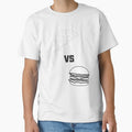 PIZZA V BURGER BW by PrairieRidgeDesigns