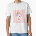 Bunny Rabbit With Rainbow On Pink Background by CreativeCranium