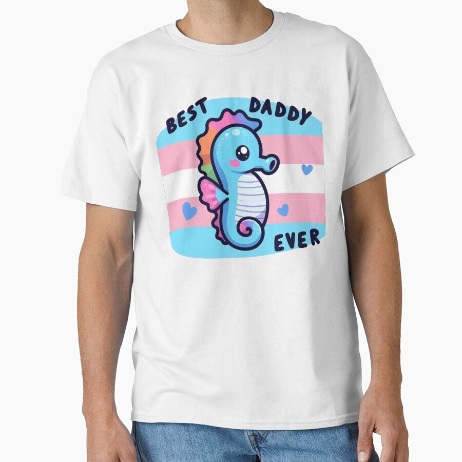 Trans Seahorse Dad - Best Daddy Ever by Vkinsify