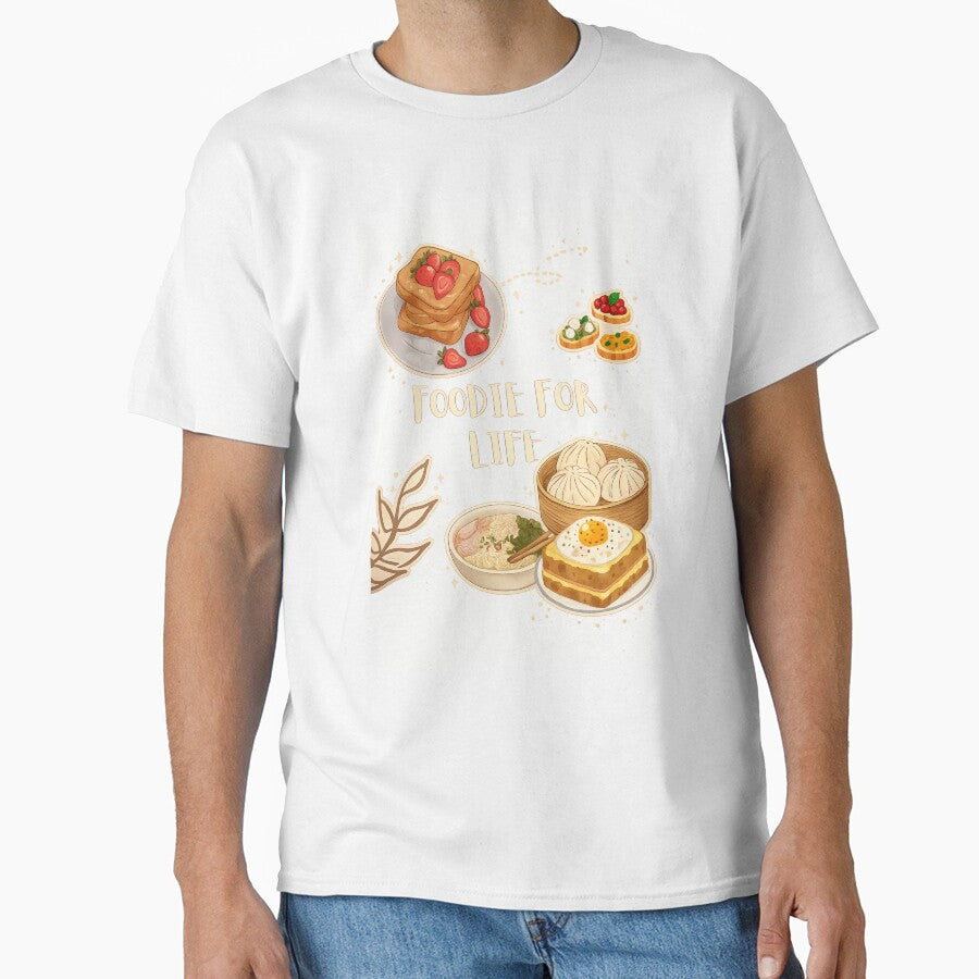Foodie for Life – Cute Food Lover Watercolor Aesthetic Design by ravenRM