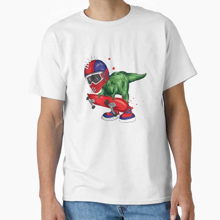 Dino Skateboarding by AmalGr
