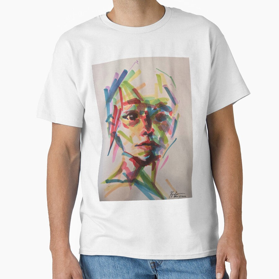 Abstract Marker Strokes Colorful Face Portrait by jadexjournal