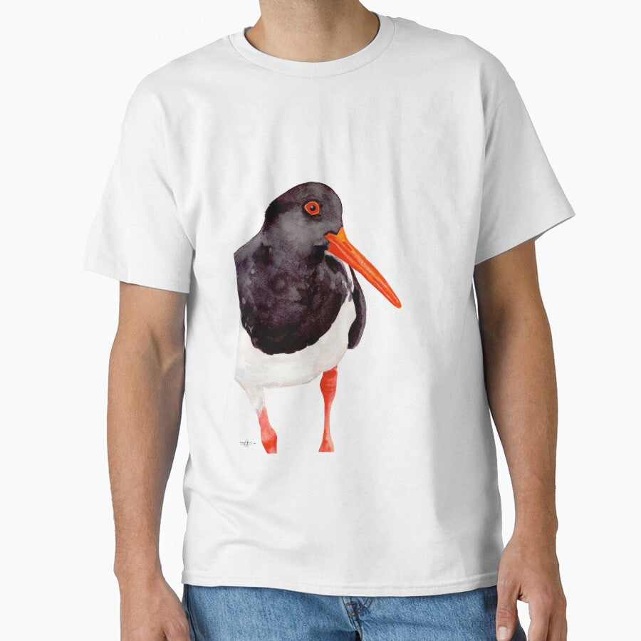 Eurasian Oystercatcher bird watercolour painting by art-elodie-g