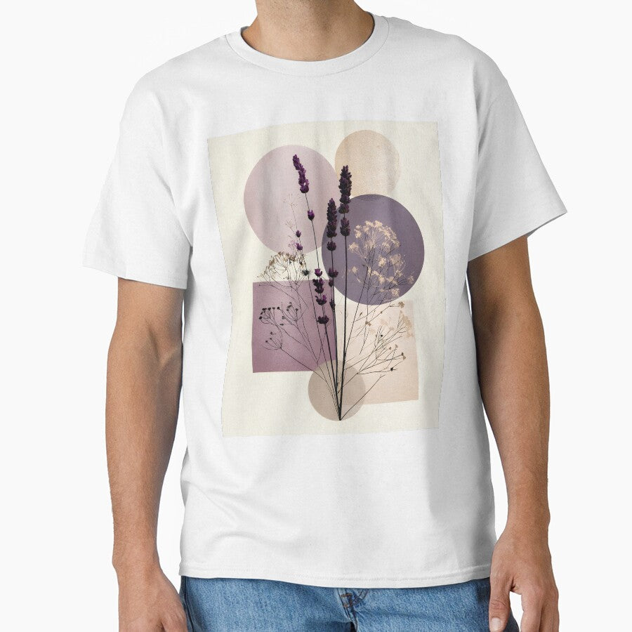 Boho Dried Lavender Purple Abstract Collage Art by daila70