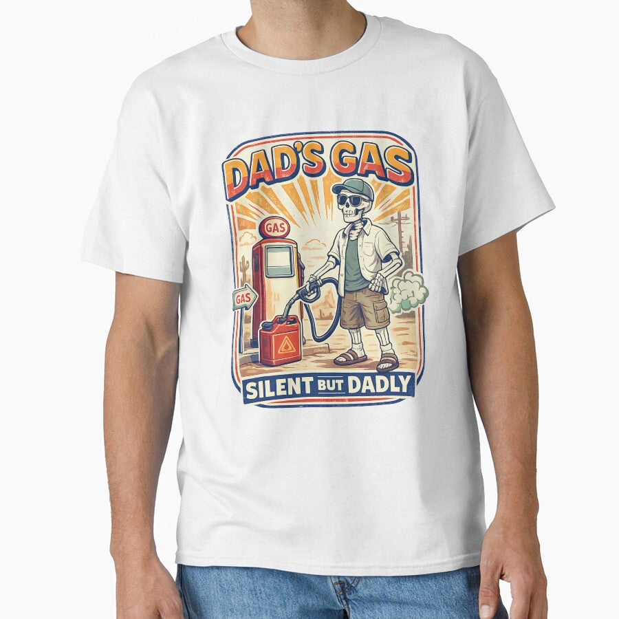 Dad’s Gas Silent But Dadly Skeleton Dad  Father’s Day Design by INKPOPTOURI