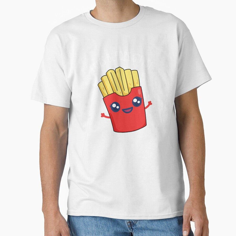 Fries Before Guys Funny Fries Pun (Dark BG) by punnybone