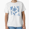 Blue And White Flower Boho Design by Sartoris Art