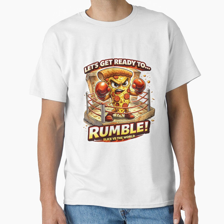 Slice Slice Baby Pizza Shirt Funny Food Pun Graphic Tee Cute Cartoon Pizza Design by Kevin Shearer