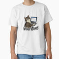 Angry Corporate Cat Answering Emails - Relatable Office Humor by thernaX