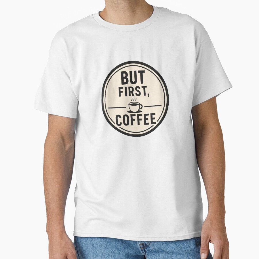 But First Coffee Minimalist Badge by EastEndTownie