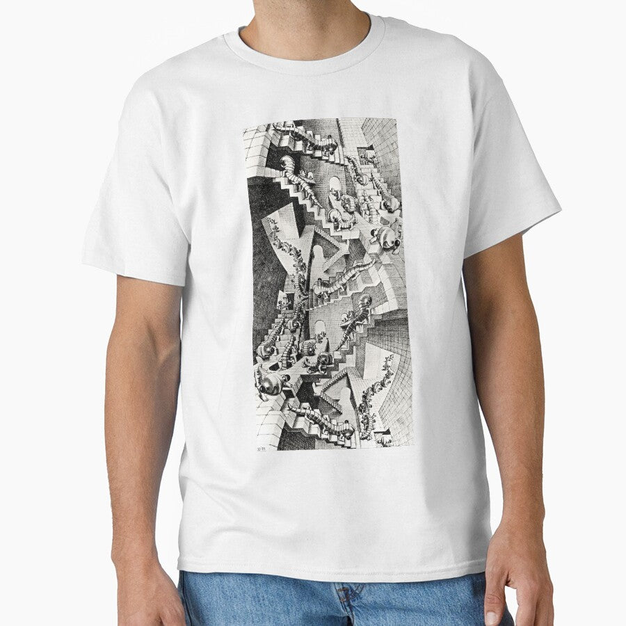 M.C. Escher House of Stairs, Surreal Optical Illusion by Artistic Gift Print
