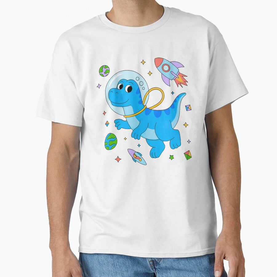 Blue Cartoon Dinosaur, Cartoon Dinosaur by graphic-genie