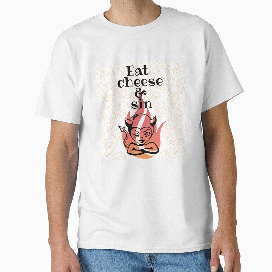 Eat cheese & sin by Stickertariat