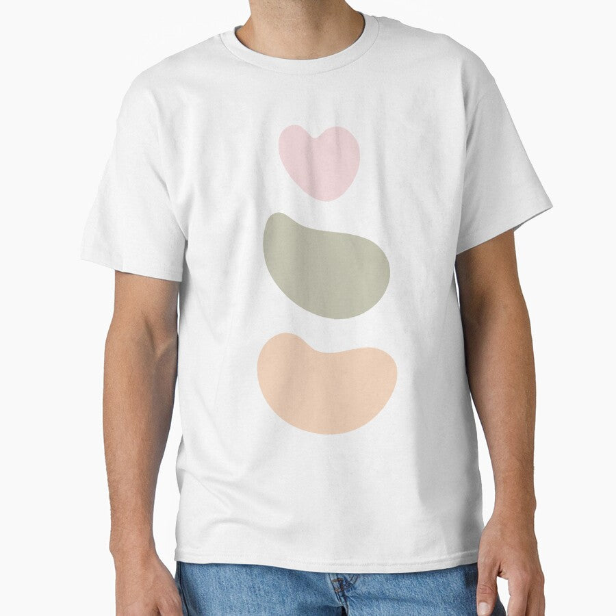 Boho Pastel Tee, Organic Shapes Mid Century Modern Eclectic Scandinavian tee by chipmuckdesignn