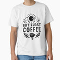 But First Coffee Quote – Minimal Coffee Lover Typography Art by Lulunza