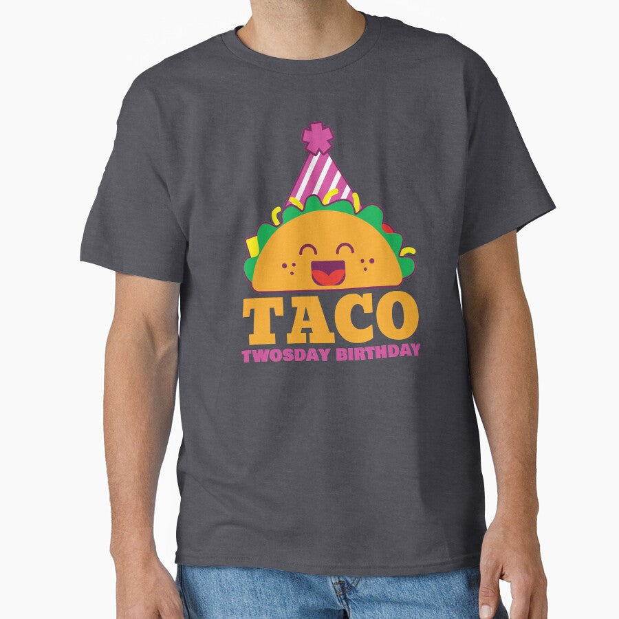 Taco twosday birthday pink girl by Mylittleprints