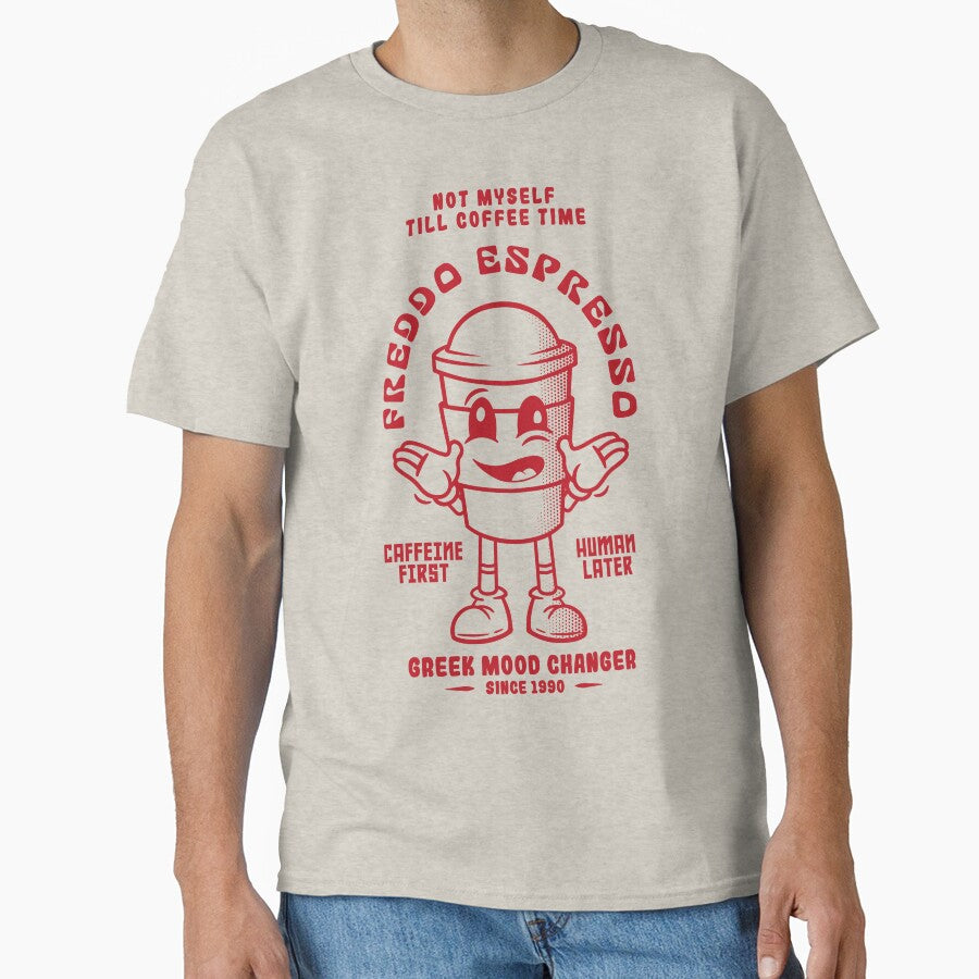 Greek Ice Coffee Retro Mascot Tshirt by GreekTs