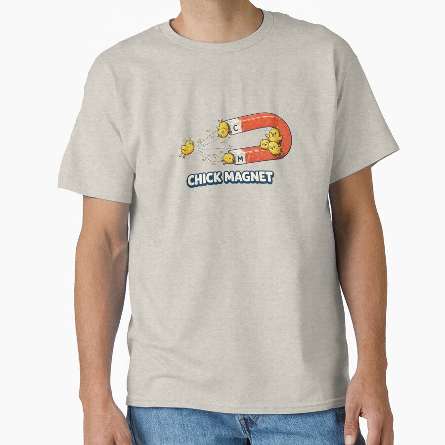 Cute Chick Magnet Funny Chicken Pun Design by 97Ts