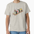 Cute Sushi Roll Locomotive / kawaii food by Mochii-studio
