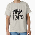 Smell Like A Bitch Grey t shirt ruler, t shirt alignment tool, t shirt mockup, Tops & Tees, t shirt design by ViniTamarYellen