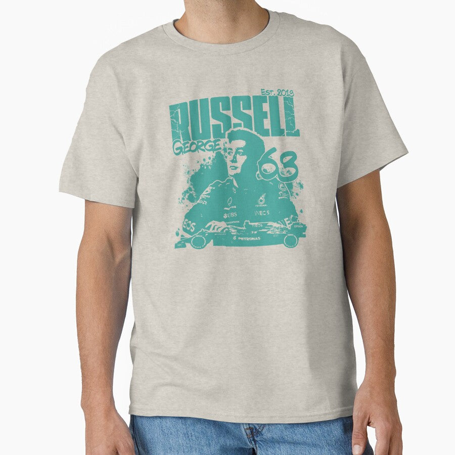 George Russell Grunge F1 Shirt Design by TonsOfTunes