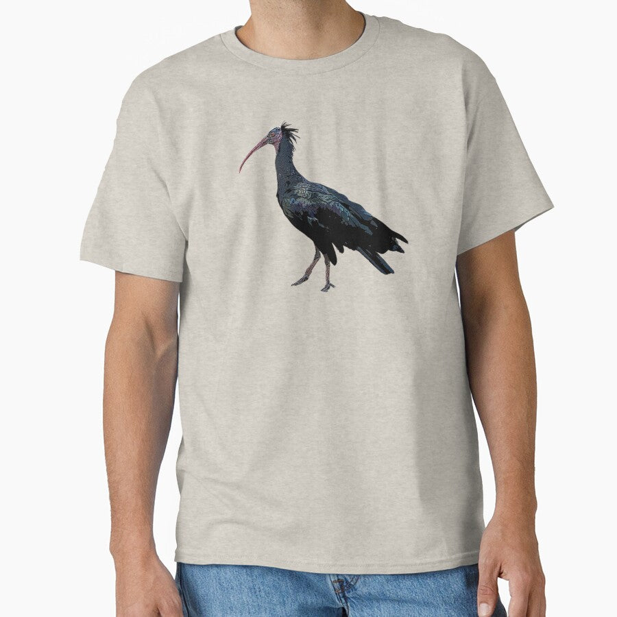 A Northern Bald Ibis Color Design Painting Print by designsasstultd