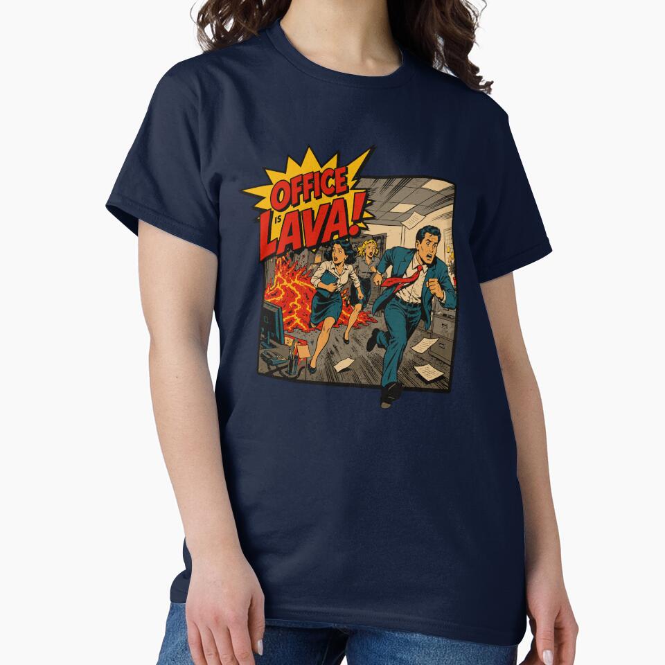Office Is Lava. Funny Workplace Retro Game Design by BorysMano