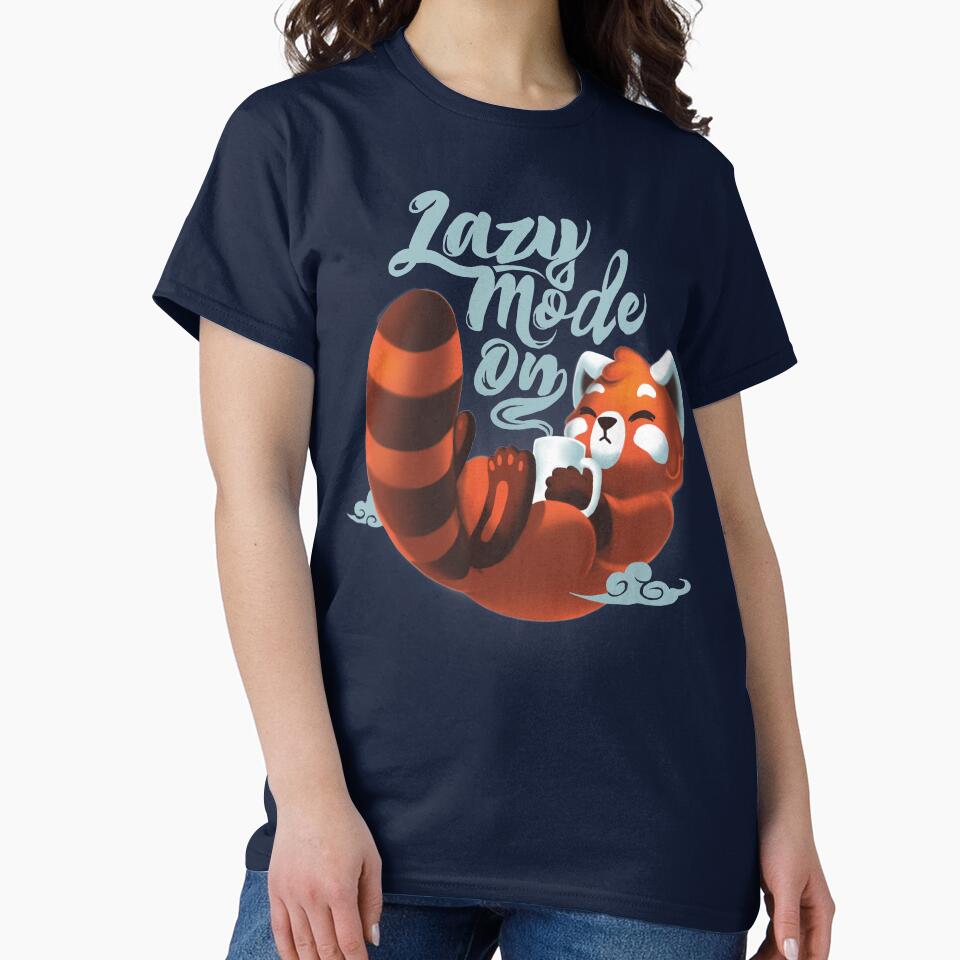 Lazy mode ON - Cute Red Panda - Fluffy Coffe Animal by BlancaVidal