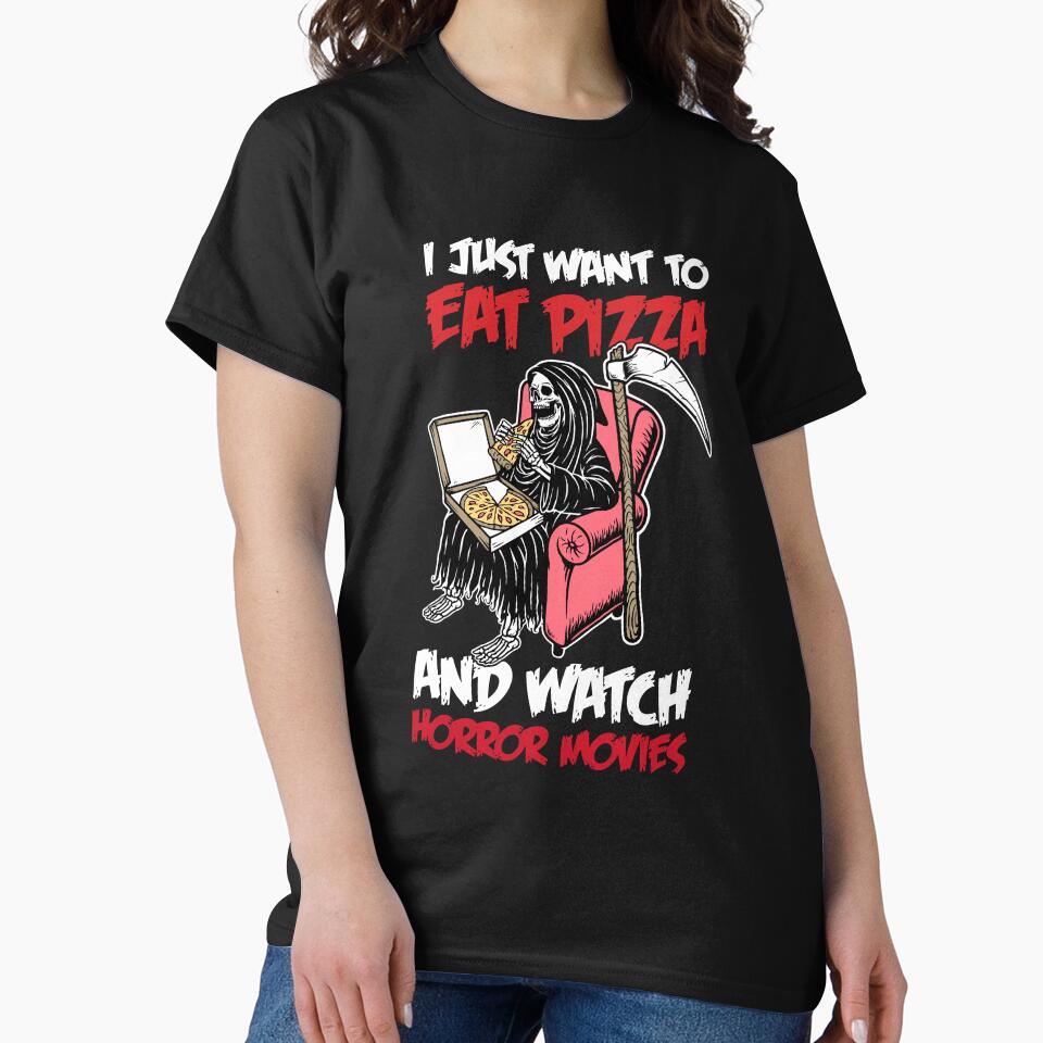 Eat Pizza and Watch Horror Movies by ArtMeetsPizza