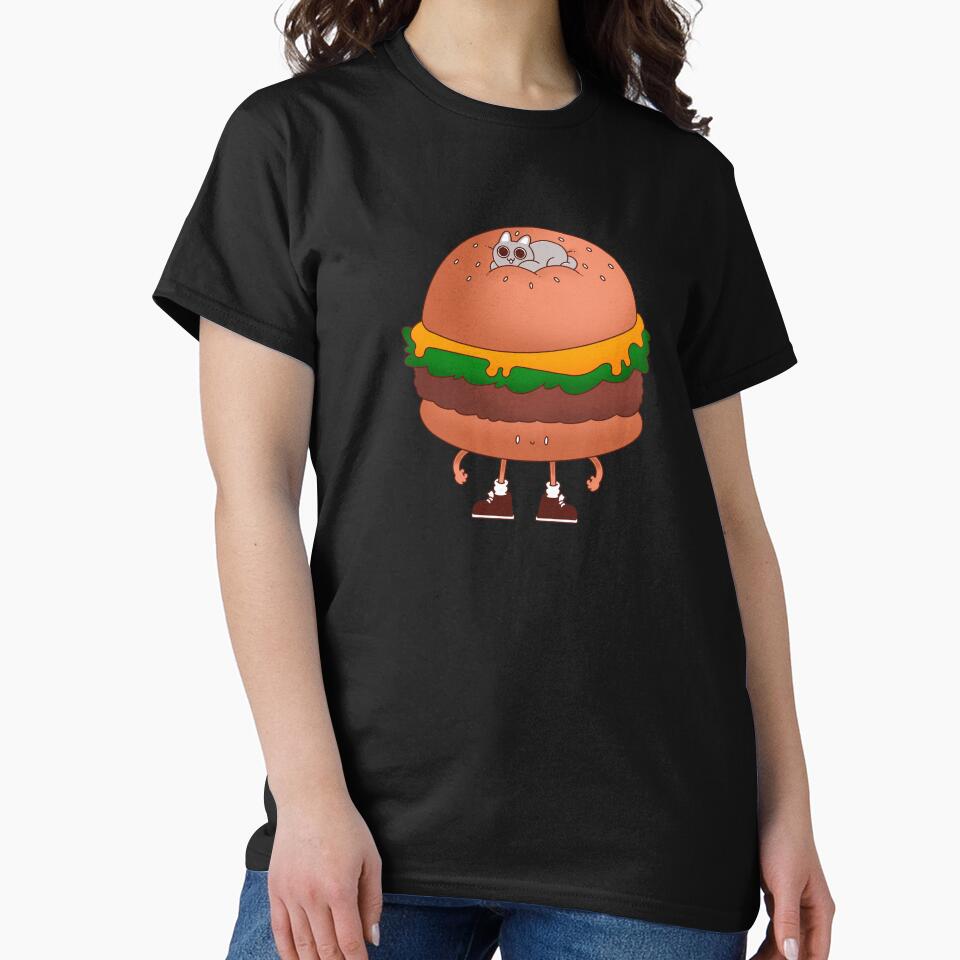 Burger And Cat by Artthree
