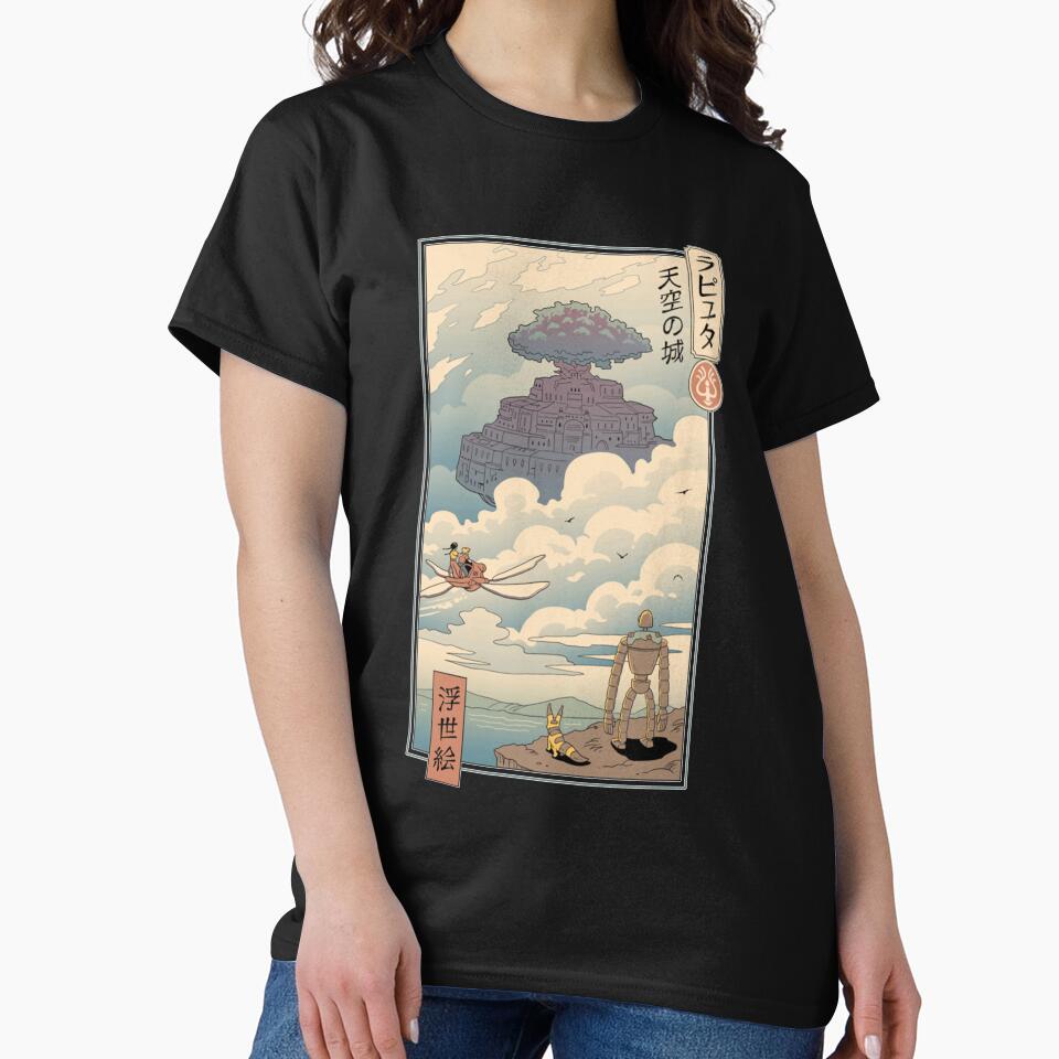 Sky Castle Ukiyo e Classic T-Shirt by HARRISOSSEER