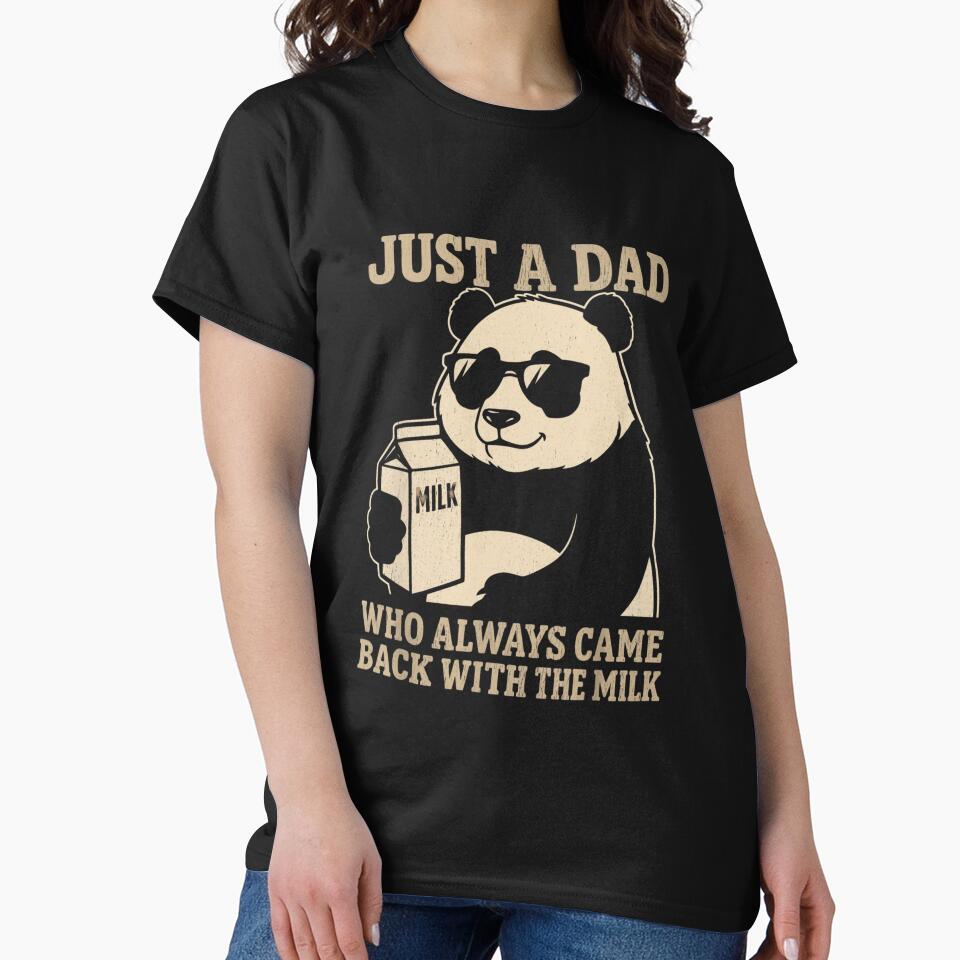 Just A Dad Who Always Came Back With The Milk Panda Fatherhood by salmzouriart