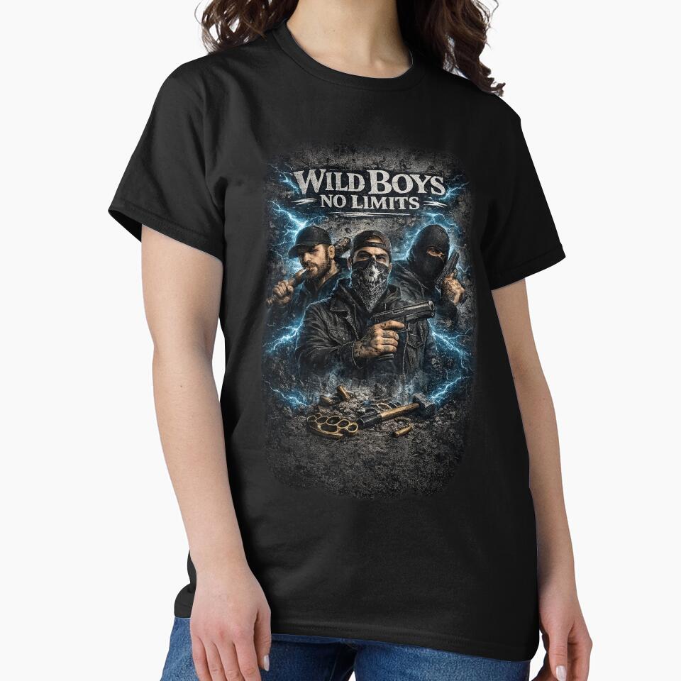 Wild Boys No Limits Streetwear Rebel Youth Graphic by Sunny Flamingo Studio