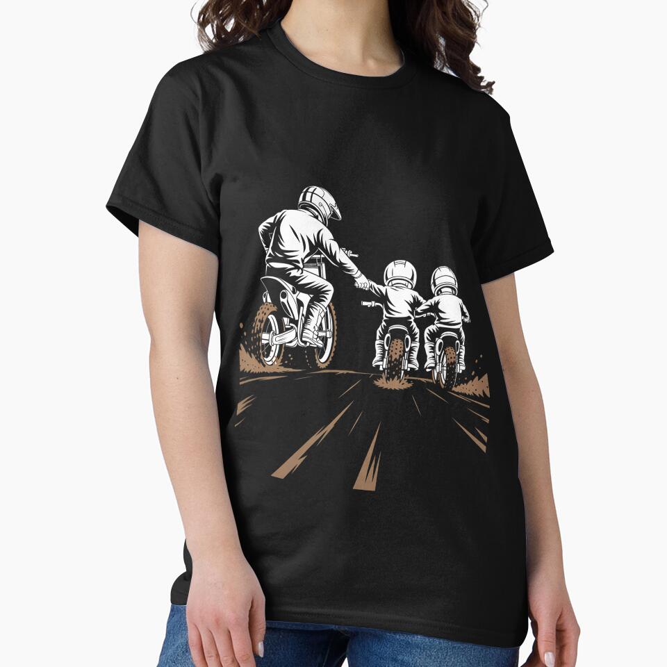 Cool Dad Dirt Bike Rider Motocross Father Son Biker Riding by FranzFriesen